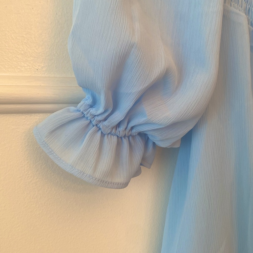 Blue Ruffle Dress Small - perfect for Spring - Picture 3 of 4
